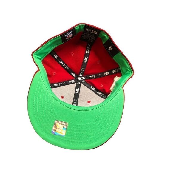 New Era San Francisco 49ers Citrus Pop 59FIFTY Fitted Hat Cap Size 8 - Picture 5 of 5